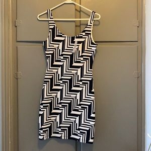 Navy and white dress